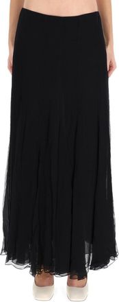 Chlo&eacute; Black Solid Maxi Skirt