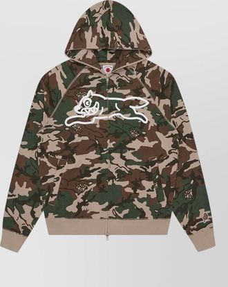 Icecream ribbed cotton hooded jacket