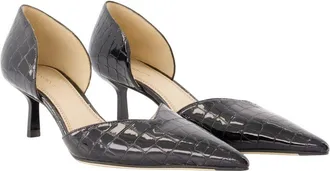 Victoria Beckham Womens Victoria Angle Dorsay 55 Pumps - Beckham Leather Black Calfskin Shoes
