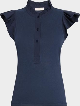 Ramy Brook Monroe Flutter-Sleeve Henley