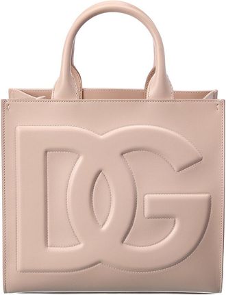 Dolce & Gabbana Dg Logo Leather Tote
