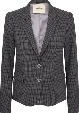 Mos Mosh Josa Kalli Blazer - Dames - Blazers - Grijs - XL - Leer - Jassen