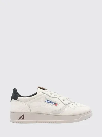 Autry Medalist Low Two-Tone Calfskin and Suede Trainers