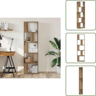 vidaXL The Living Store Libreria 5 Piani Rovere Artigianale 45x23,5x162,5cm Multistrato - Scaffale per casa
