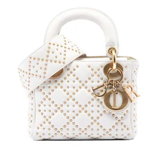 Dior Pre-owned Dior Mini Lambskin Cannage Studded Supple Lady Dior Ladies 8J7UROS4C9JPJ33L