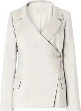 Genny Blazer cruzado de shantung - Jackets - Mujer - Blanco - M