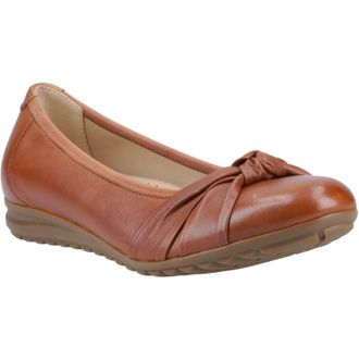 Hush Puppies Lilith Leather Womens Tan Standard Flats - Size UK 4