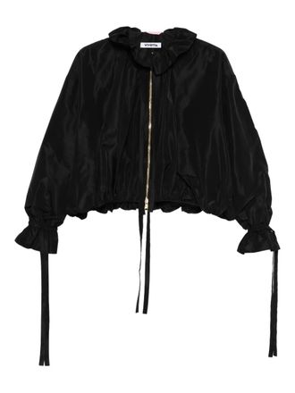 Vivetta ruffled zip-front jacket - Black