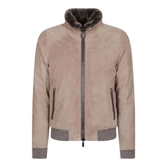 Moorer Bellati-UR Jacket - Heren - Bomber jackets - Beige - L - Wol - Jassen