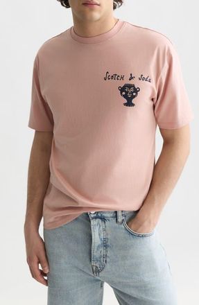 Scotch & Soda Relaxed Graphic T-Shirt in Misty Rose at Nordstrom, Size Xx-Large