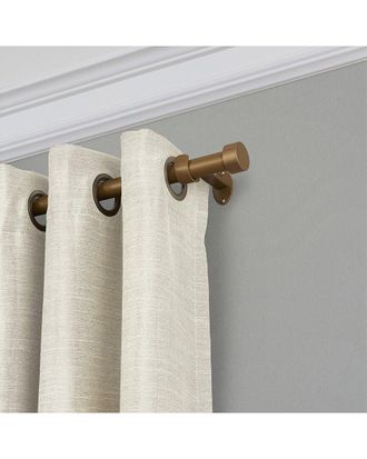 Elrene Serena Single Curtain Rod With Contemporary Cap Finial
