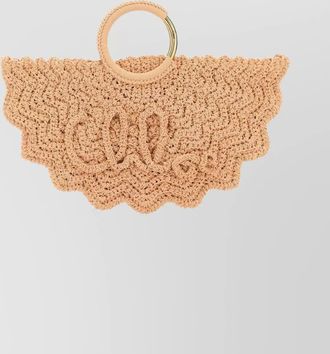 Chlo&eacute; small crochet handbag top handle
