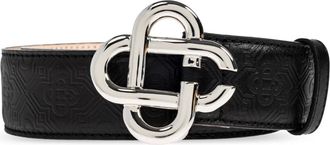 Casablanca Accessoires, Heren, Zwart, 105 CM, Leer, CC Logo Buckle Belt