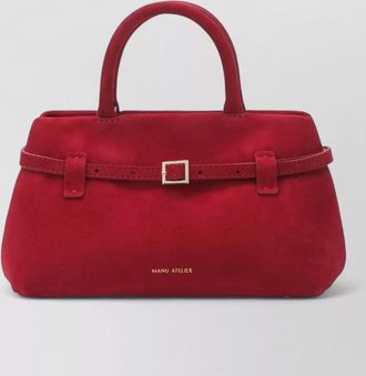 Manu Atelier shoulder bag structured shape top handle buckle