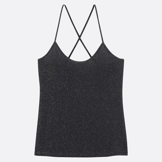 La Redoute Collections Tanktop van ge&iuml;riseerd tricot, spaghettibandjes