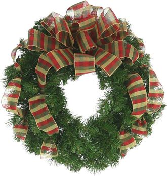 Creative Displays Inc. 26In Holiday Wreath With Plaid Bow