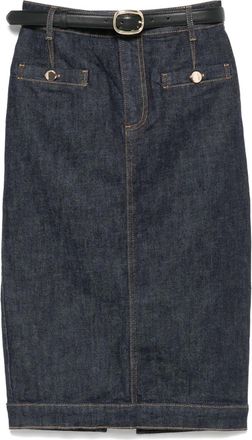 Self Portrait Gonna in denim - Blu