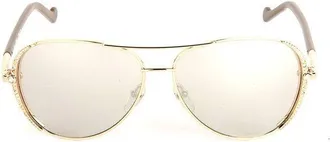 Liu Jo LJ102SR Metal Aviator Sunglasses - Gold