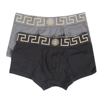 Versace Bottoms, male, Multicolor, Size: XL Cotton-Jersey Briefs 2-Pack