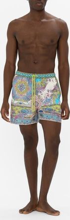 Camilla Mid Length Boardshort With Elastic Waist Magic Carpet Ride at Nordstrom, Size Xx-Large Au