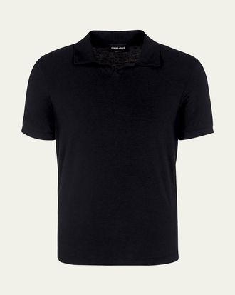 Giorgio Armani Mens Jersey Polo Shirt