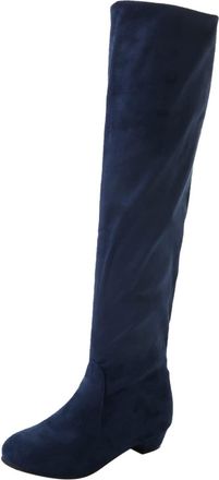 Generic Knee Comfort Winter Boots Boots Chunky Over Boots Shoes Long Women The Heels womens boots Leopard Print Boots for Women Thigh High (Blue, 6.5)