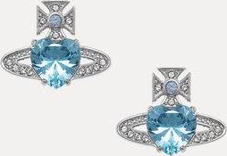 Vivienne Westwood Ariella Earrings Platinum-aquamarine-cz-light-sapphire-black Platinum-aquamarine-cz-light-sapphire-black Women