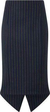 Moschino Gonna Pencil With Split - female - Moschino - Midi Skirts - Blue - XS - Skirts