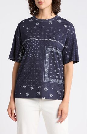 AG - Adriano Goldschmied Karter Ex-Boyfriend T-Shirt in Ag Bandana Deep Navy at Nordstrom Rack, Size X-Small