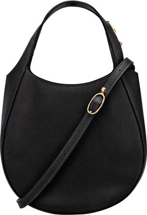 Longchamp Womens Handbag Le Foulonn&eacute; Black Leather Calf Shoulder Bags
