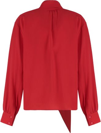 Prada Womens Blouse Silk Red Blouses Shirt