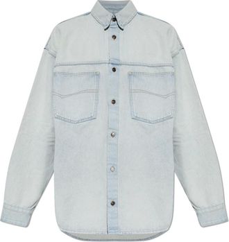 Balenciaga Denim Shirts, male, Blue, Size: M Denim Overshirt