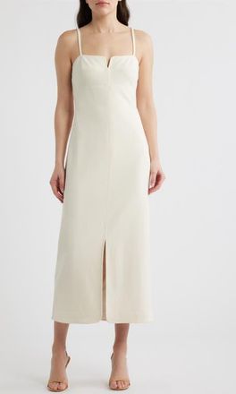 Vince Camuto Scuba Crepe Sleeveless Sheath Dress in Ecru at Nordstrom, Size 14