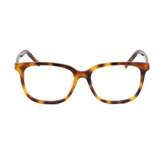 Saint Laurent Tortoiseshell Square Full Rim Eyeglasses - Brown