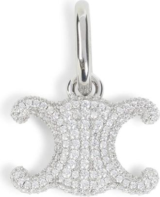 Celine Jewellery, female, Gray, Size: ONE SIZE Celine Triomphe Charm