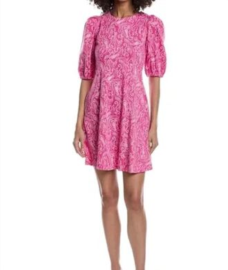 Tyler B&ouml;e Fran Jacquard Knit Dress In Hot Pink Paisley