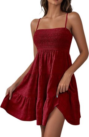 Generic Summer Dresses for Women UK Spaghetti Strap Summer Dresses Casual Sleeveless A Linen Mini Dress Bandeau Tube Boho Sun Dresses Plain Beach Wear Cover U