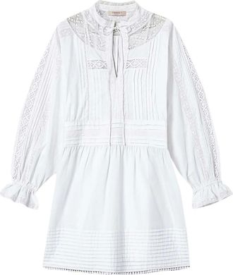 Twin-Set Abito corto con ricamo - Bianco