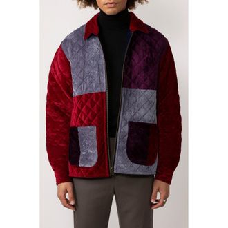 Raga Man Gautam Reversible Quilted Jacket in Burgandy at Nordstrom Rack, Size Xx-Large