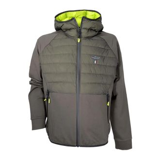 Aeronautica Militaire Stijl Hoodie Groen - Heren - Winterjassen - Groen - XL - Polyester - Jassen