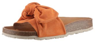 Verbenas Pantolette VERBENAS Roxy Roda, Damen, Gr. 35, orange, Veloursleder, Schuhe Pantolette, Sommerschuh, Schlappen, Strandschuh zum Schlupfen