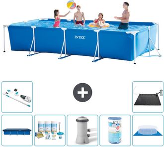 Intex Piscina Con Estructura Rectangular - 450x220x84 Cm - 7-piezas S30301