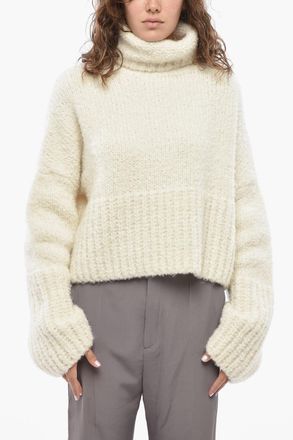 SA SU PHI Maglia Oversize a Collo Alto in Misto Cashmere Sa Su Phi