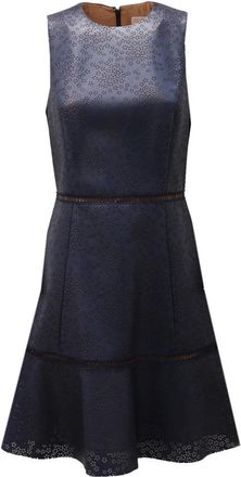 Michael Kors Dames, Jurken, Blauw, Maat: XS Leer