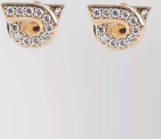 Ferragamo crystal stud earrings refined jewelry piece