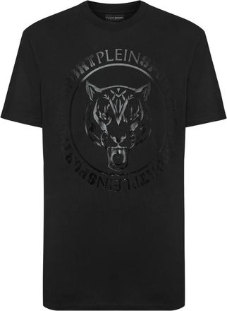 Plein Sport T-Shirt Ronde Hals Tijger - Heren - Sportshirts - Zwart - XS - Katoen - Fitness