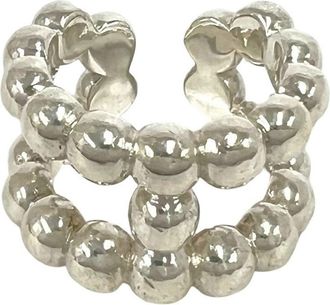 Herm&egrave;s Silver Silver 925 Band Ring (Pre-Owned)