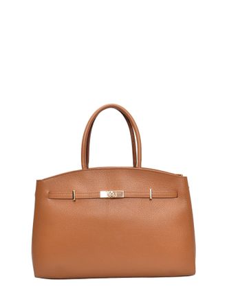 Anna Luchini Brown Rundleer Tas