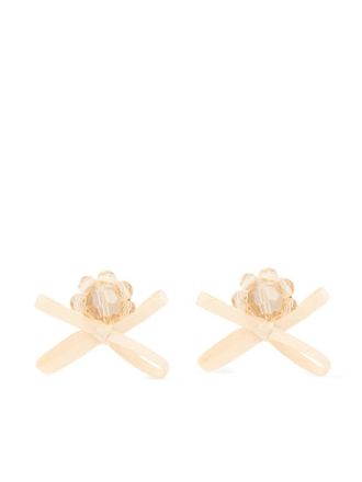 Simone Rocha crystal-embellished earrings - Neutrals