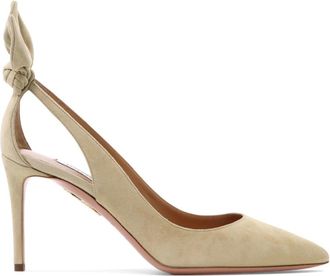 Aquazzura Beige Elegante Pumps voor Vrouwen - Dames - Pumps - Beige - 39 1/2 EU - Leer - Schoenen